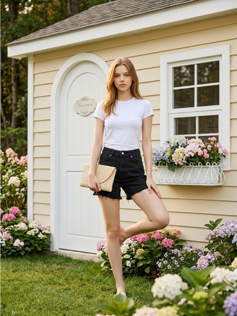 Express Black High Waist Denim Shorts